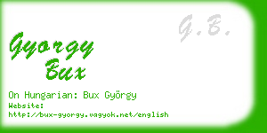 gyorgy bux business card